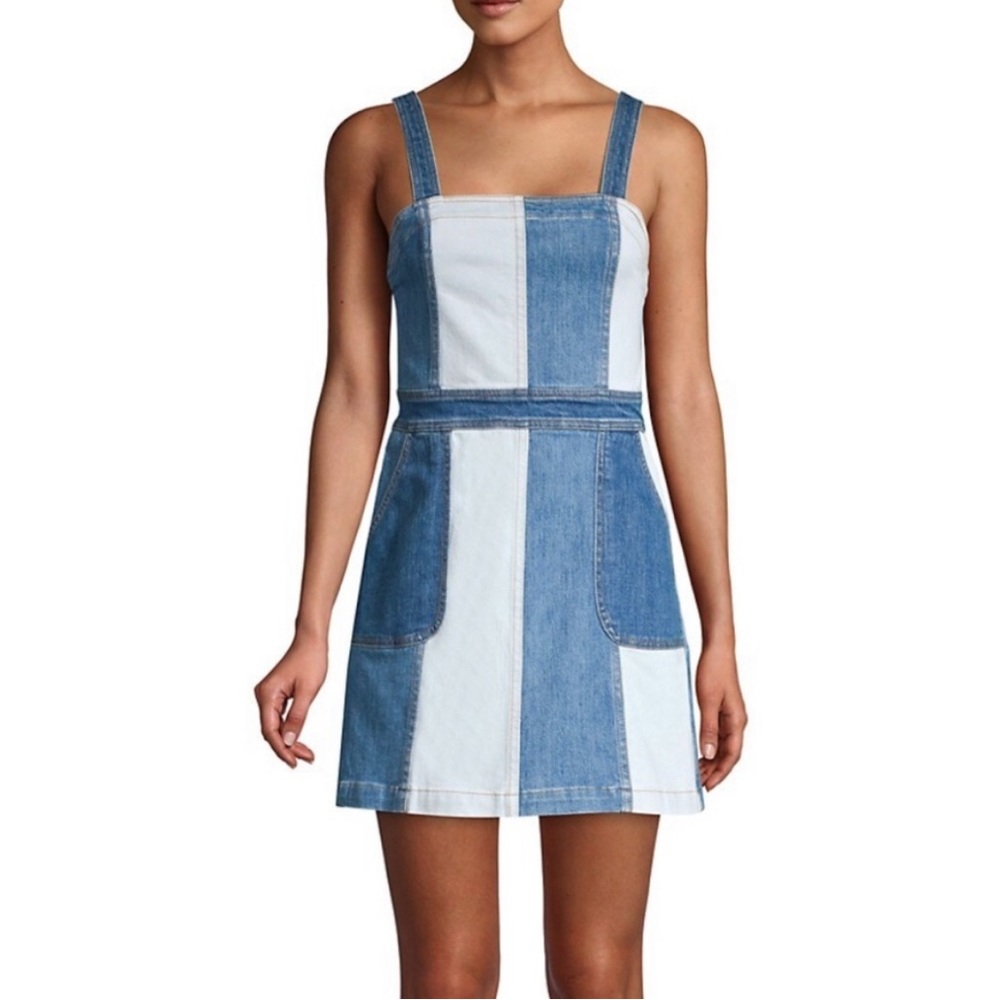 ALICE + OLIVIA Colorblock Pattern Mini Dress